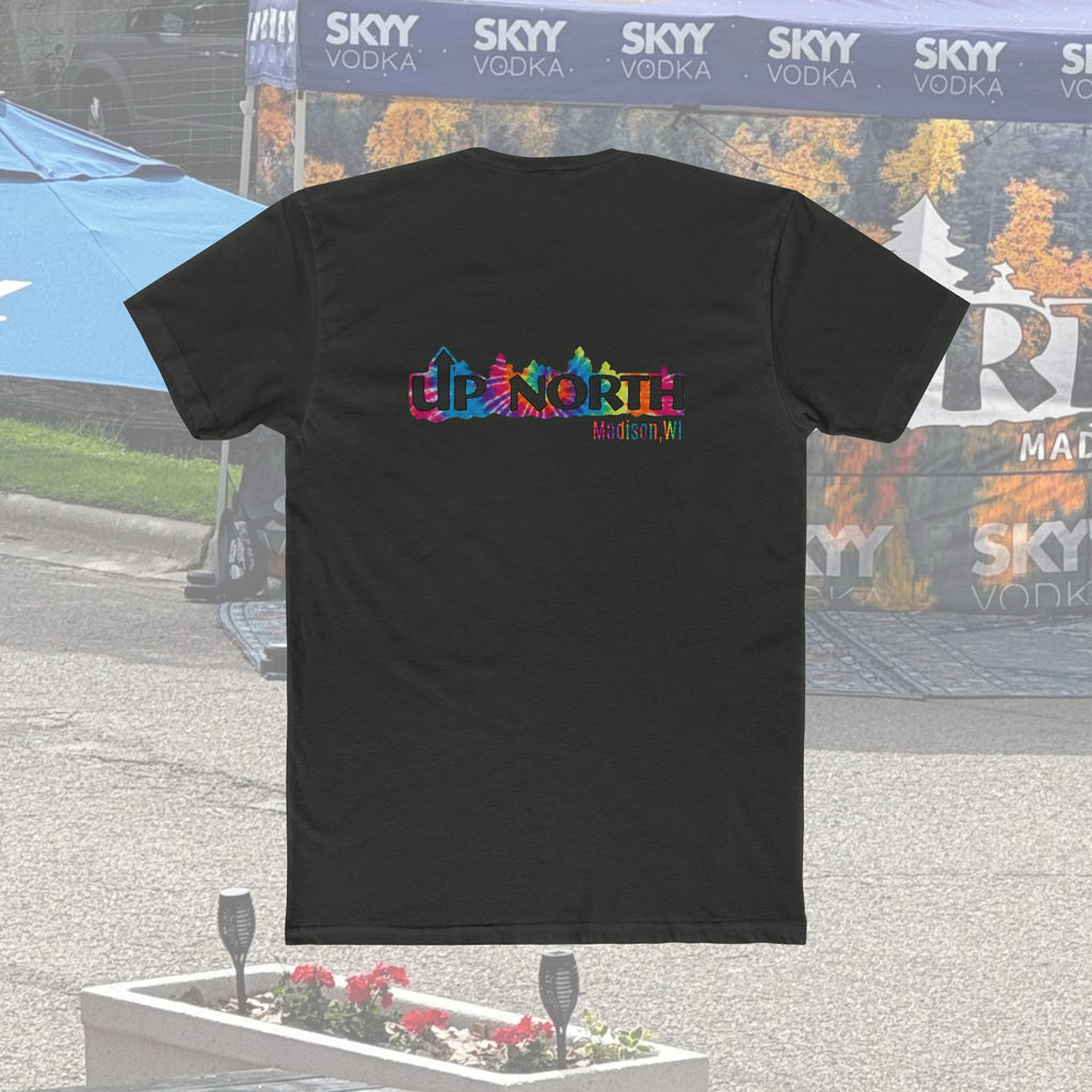 Up North Crew Cotton Graphic T Shirt- Tie-Dye Logo