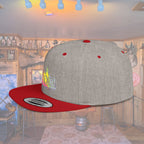 Flat Bill Snapback Hat — Embroidered Logo