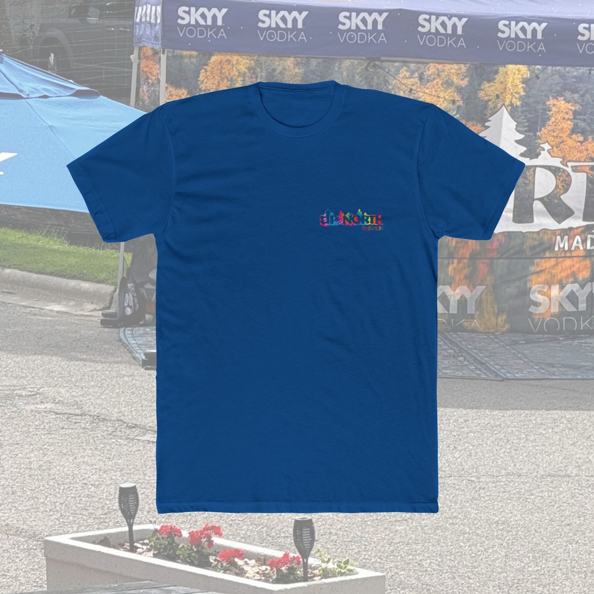 Up North Crew Cotton Graphic T Shirt- Tie-Dye Logo