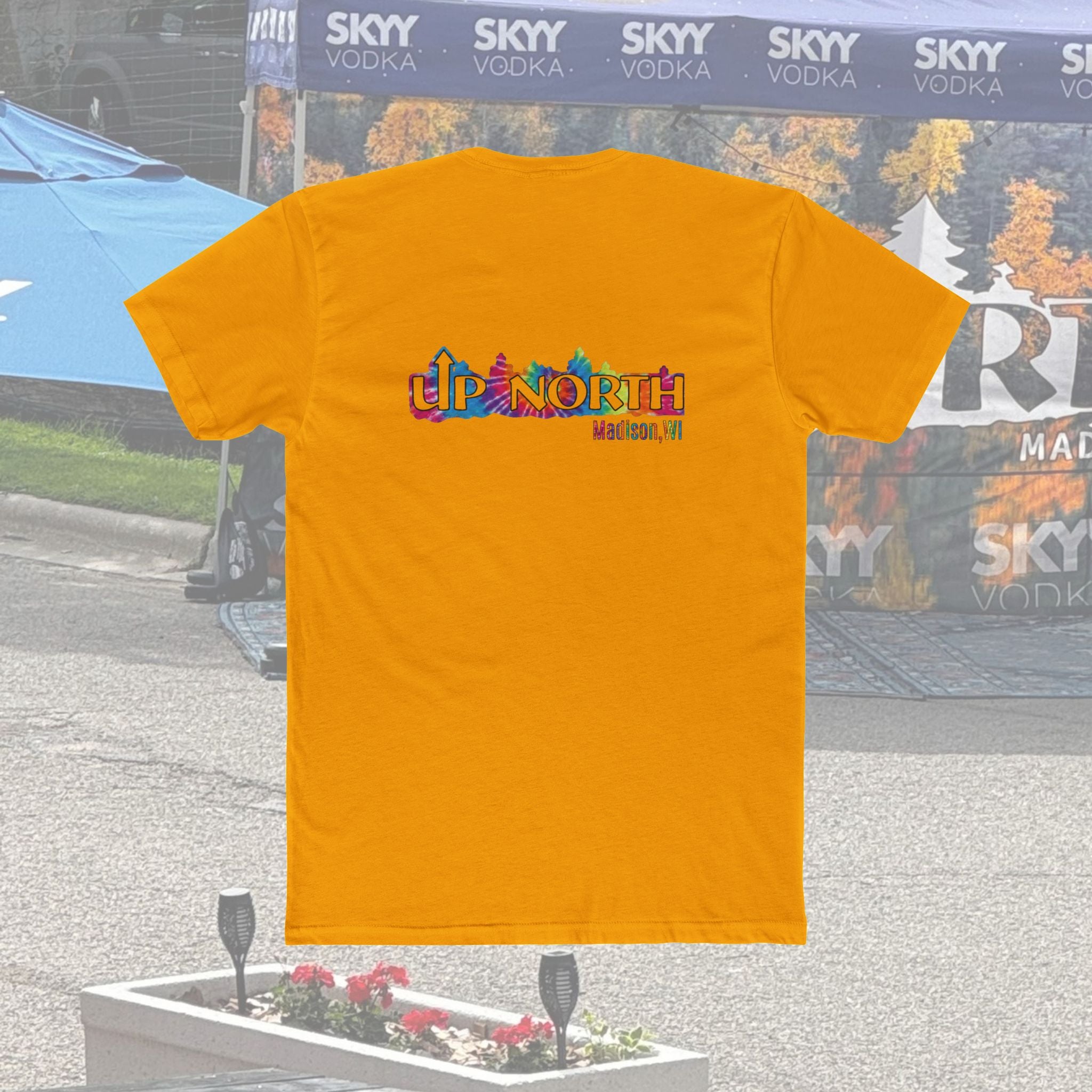 Up North Crew Cotton Graphic T Shirt- Tie-Dye Logo