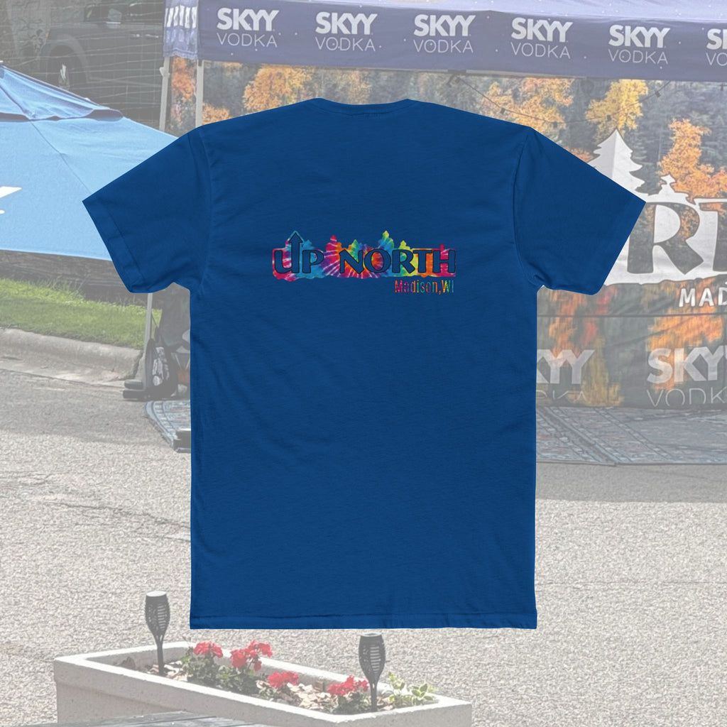 Up North Crew Cotton Graphic T Shirt- Tie-Dye Logo