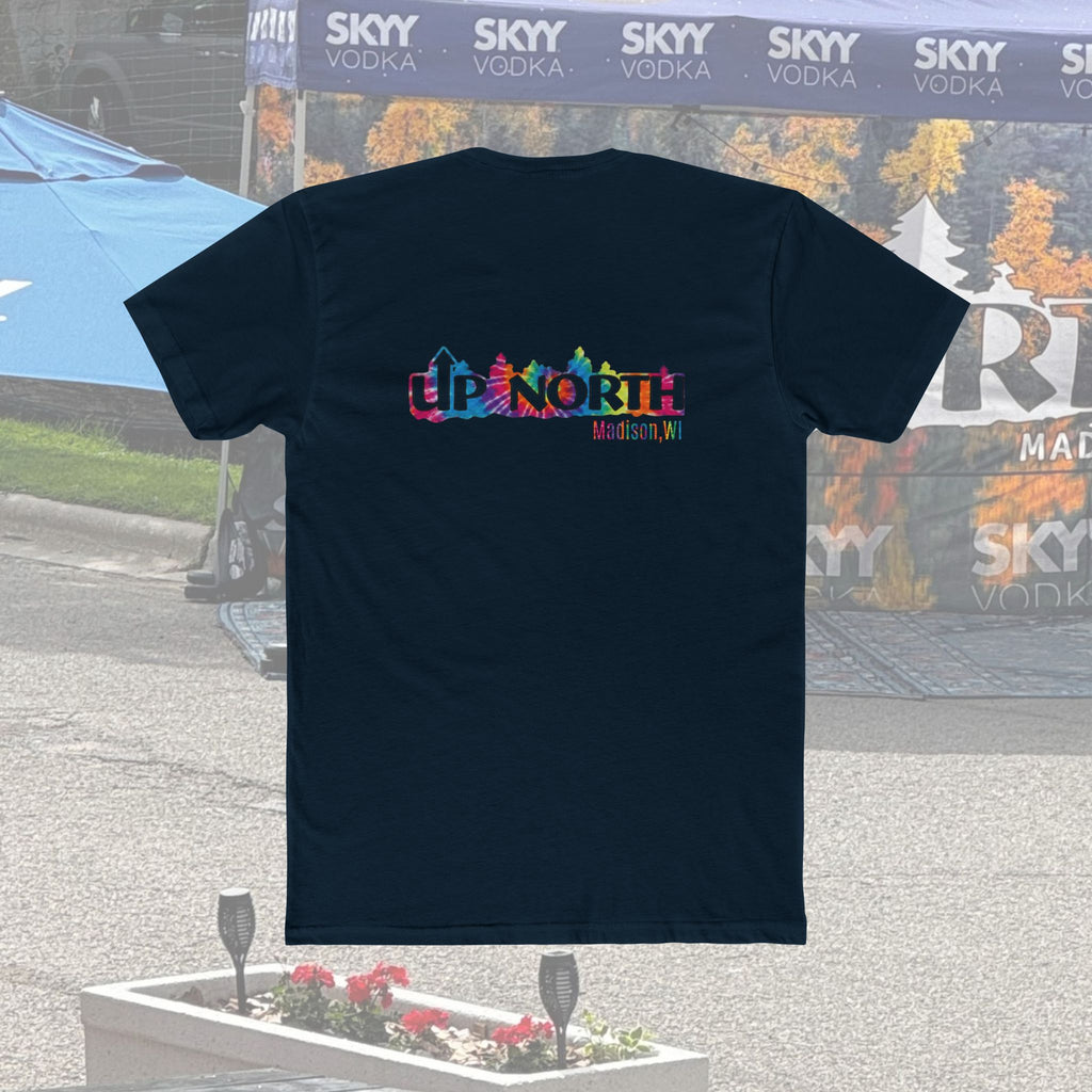 Up North Crew Cotton Graphic T Shirt- Tie-Dye Logo