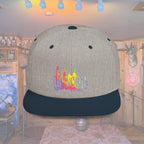 Flat Bill Snapback Hat — Embroidered Logo