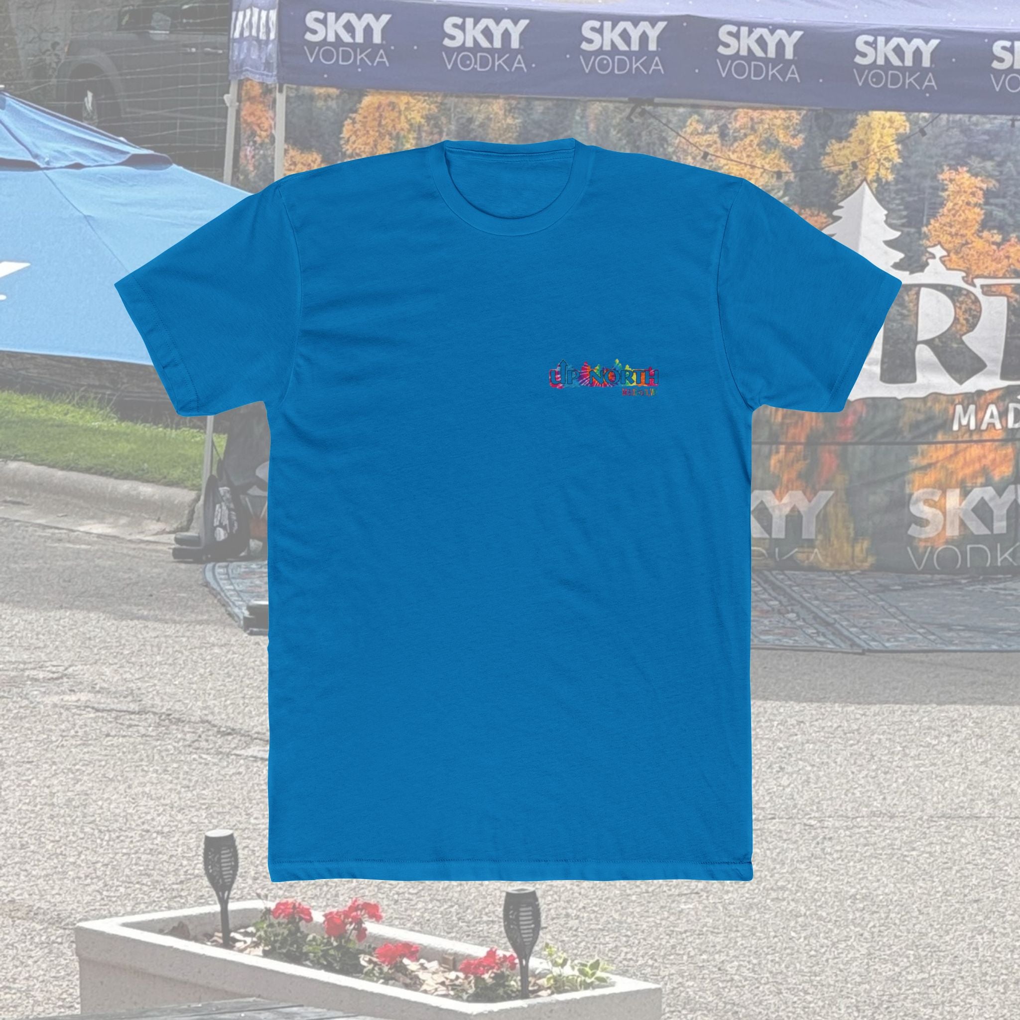 Up North Crew Cotton Graphic T Shirt- Tie-Dye Logo
