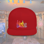 Flat Bill Snapback Hat — Embroidered Logo