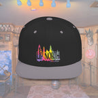 Flat Bill Snapback Hat — Embroidered Logo