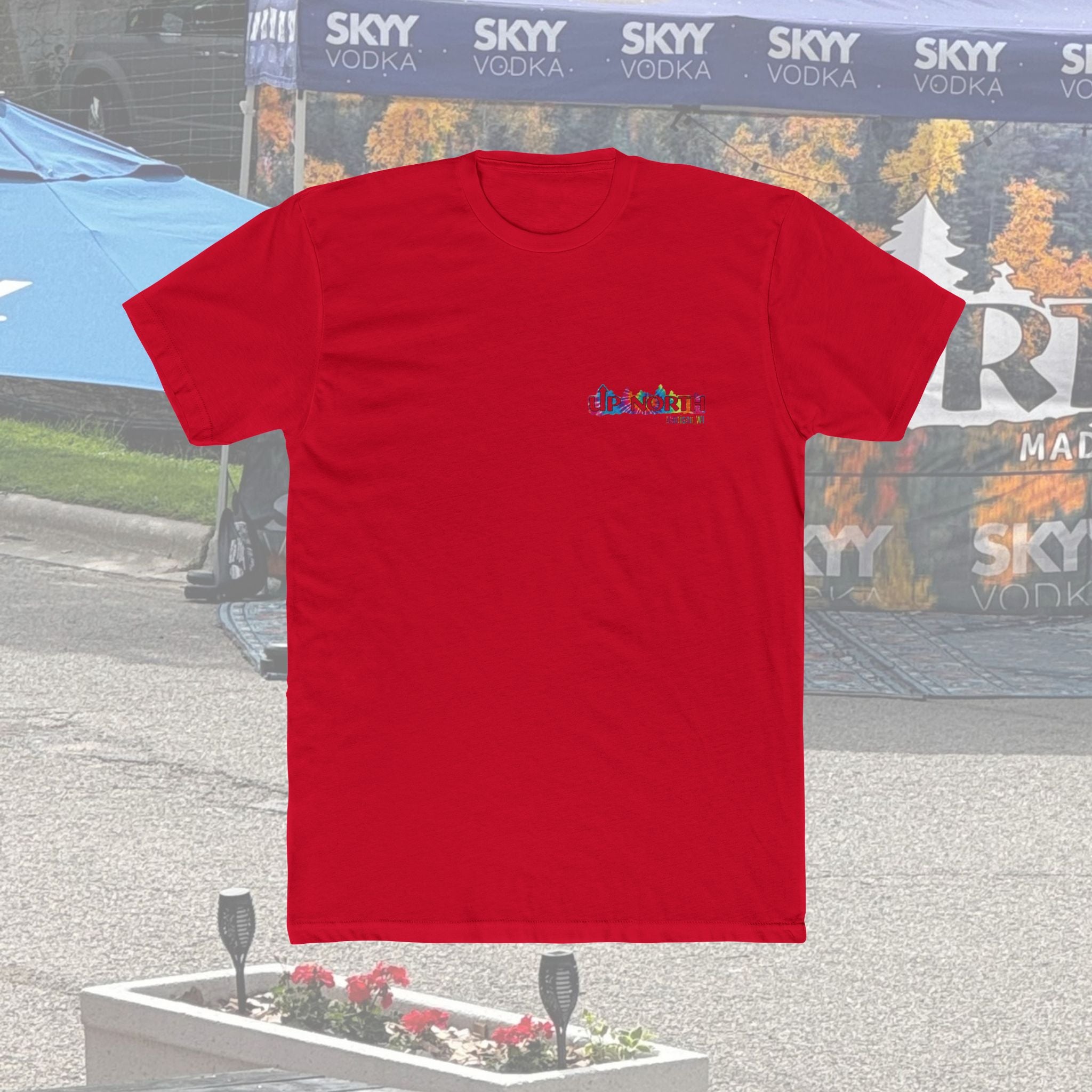 Up North Crew Cotton Graphic T Shirt- Tie-Dye Logo