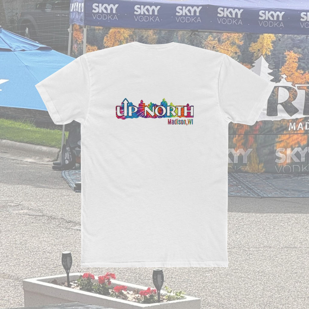 Up North Crew Cotton Graphic T Shirt- Tie-Dye Logo