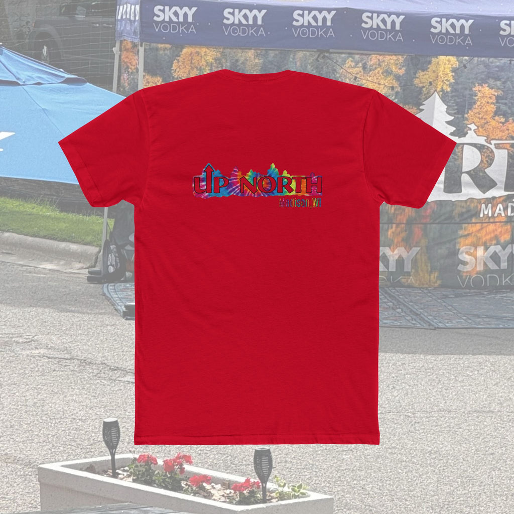 Up North Crew Cotton Graphic T Shirt- Tie-Dye Logo