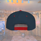 Flat Bill Snapback Hat — Embroidered Logo