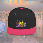 Flat Bill Snapback Hat — Embroidered Logo