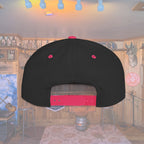 Flat Bill Snapback Hat — Embroidered Logo
