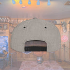 Flat Bill Snapback Hat — Embroidered Logo