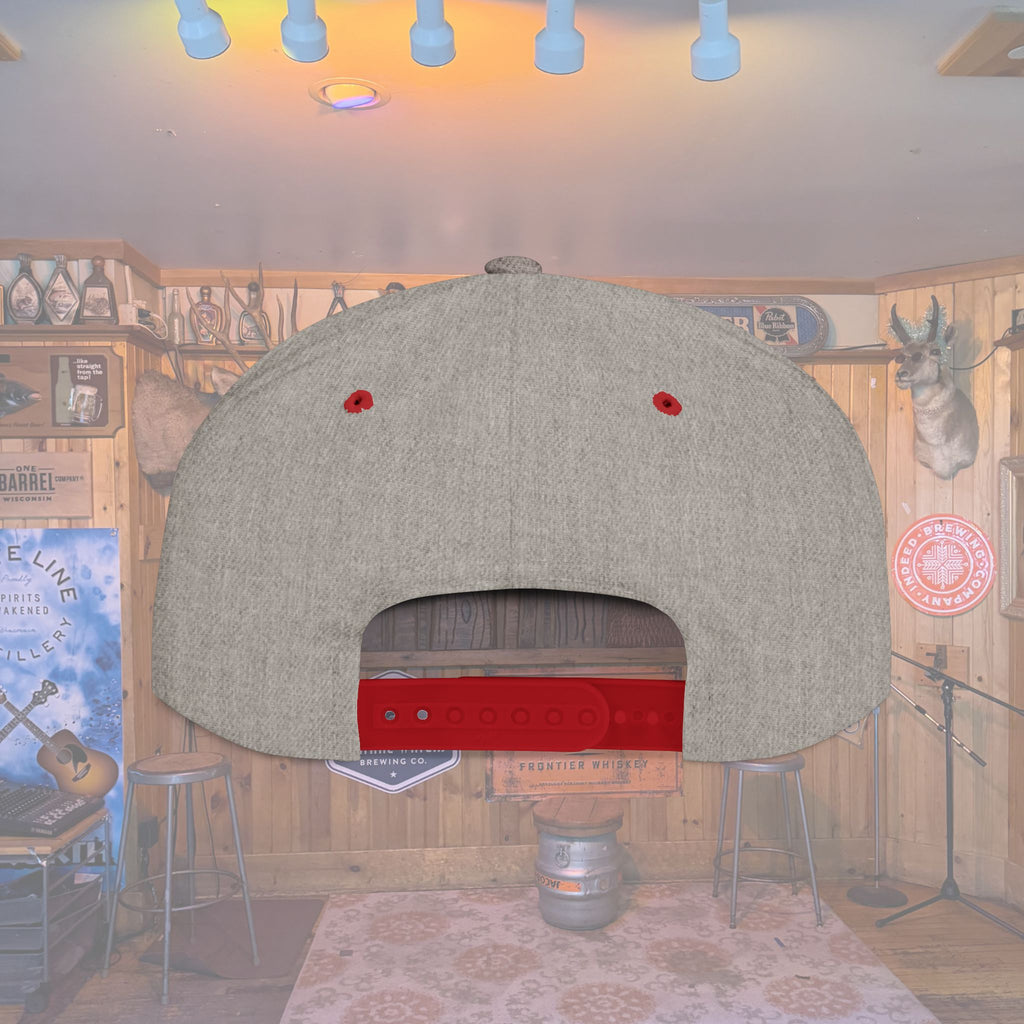 Flat Bill Snapback Hat — Embroidered Logo