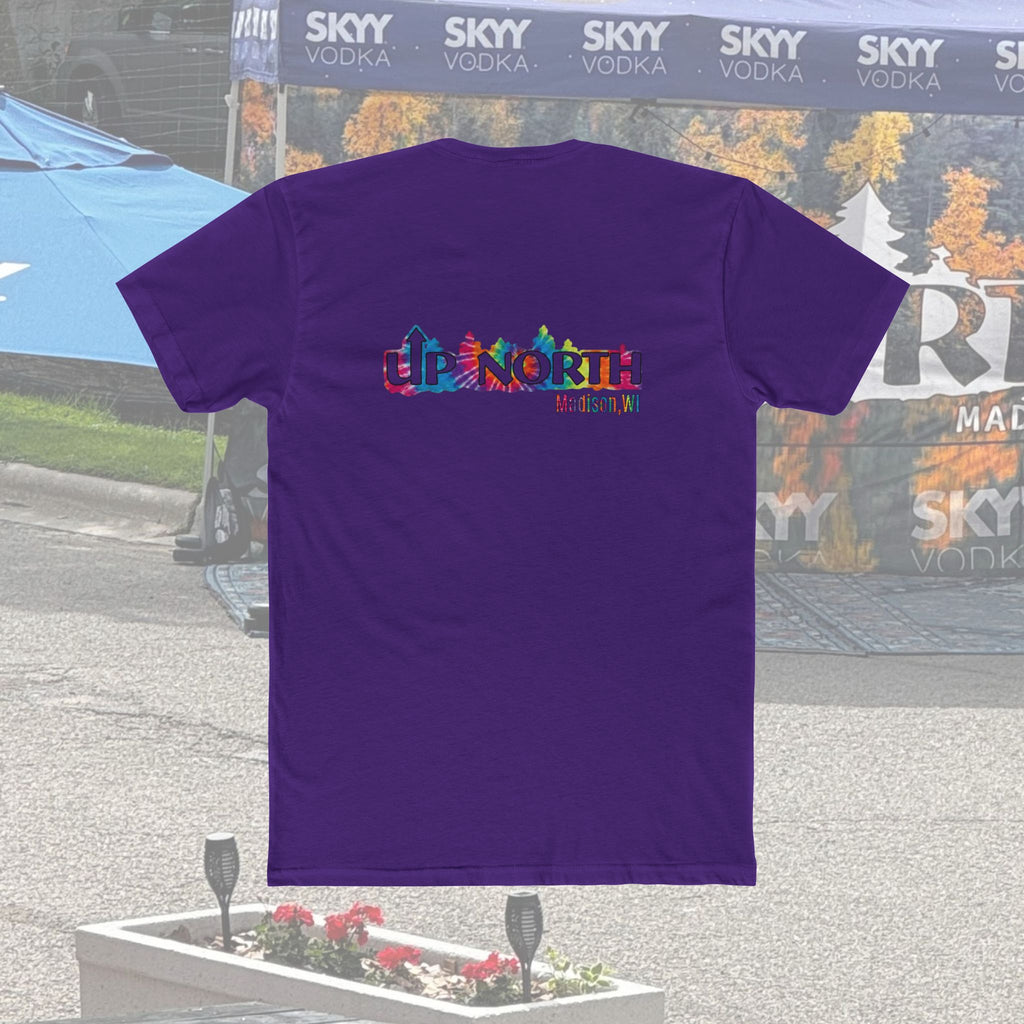 Up North Crew Cotton Graphic T Shirt- Tie-Dye Logo