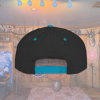 Flat Bill Snapback Hat — Embroidered Logo