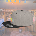 Flat Bill Snapback Hat — Embroidered Logo