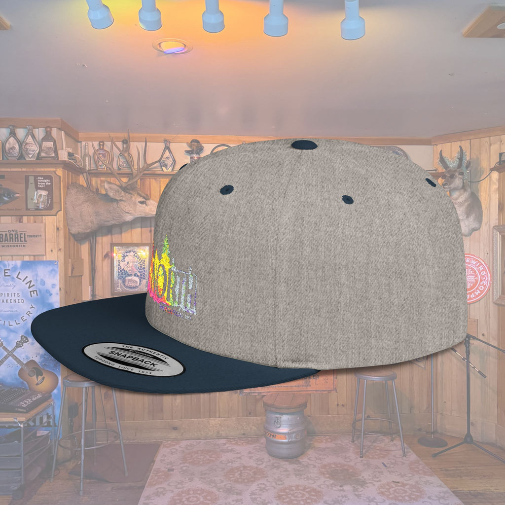 Flat Bill Snapback Hat — Embroidered Logo