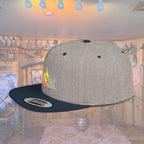 Flat Bill Snapback Hat — Embroidered Logo