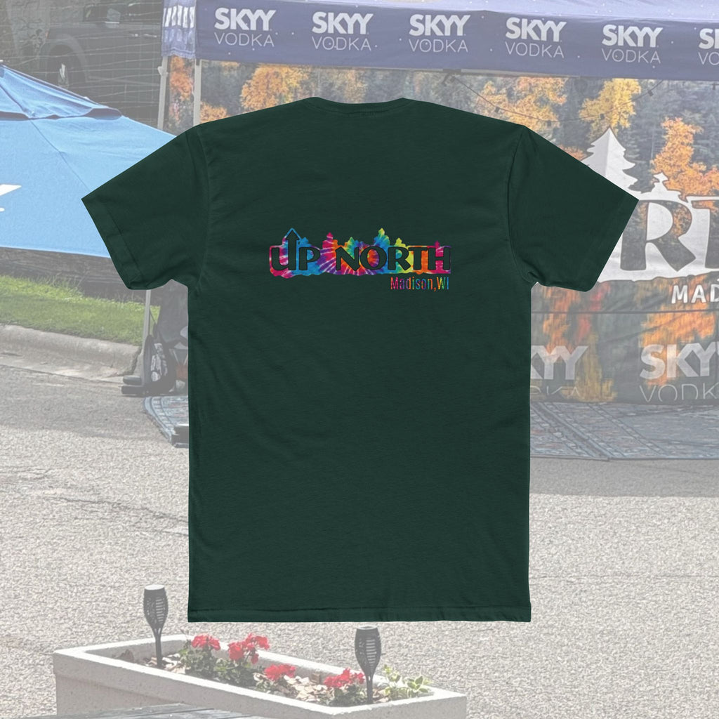 Up North Crew Cotton Graphic T Shirt- Tie-Dye Logo