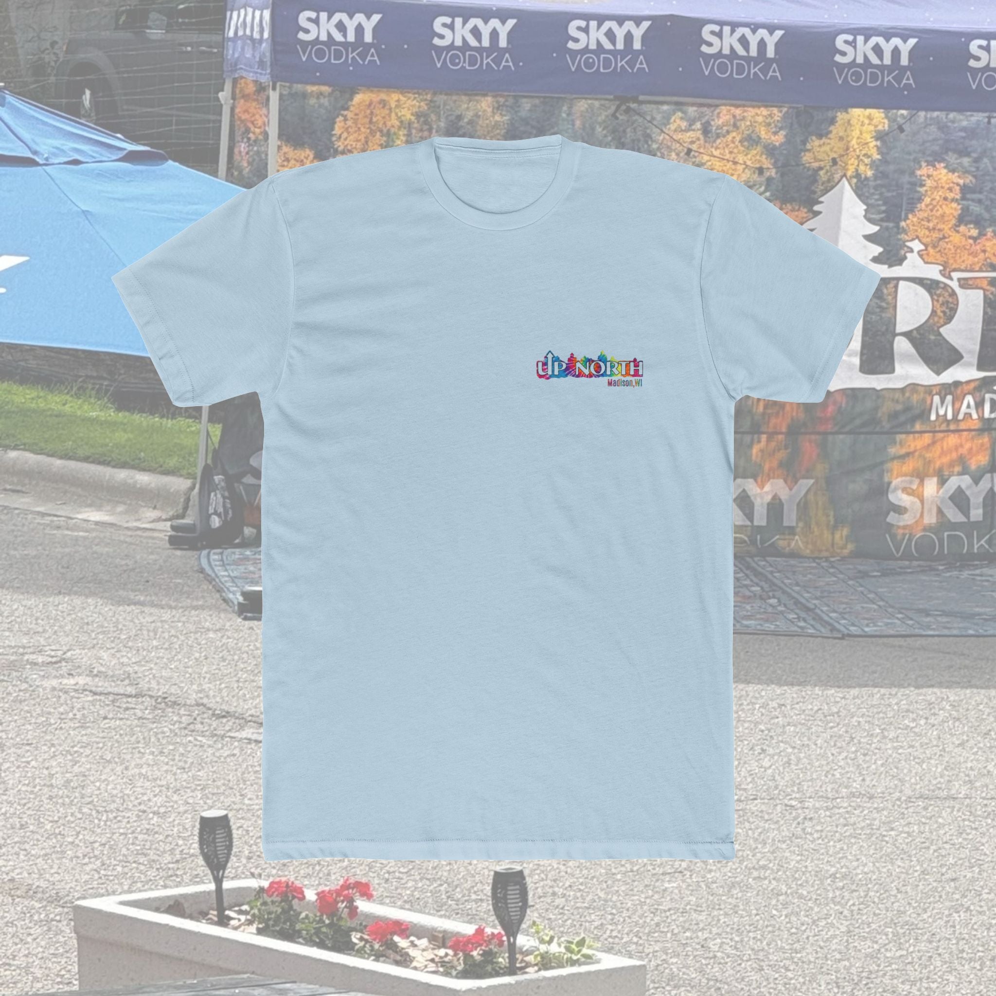 Up North Crew Cotton Graphic T Shirt- Tie-Dye Logo