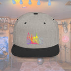 Flat Bill Snapback Hat — Embroidered Logo