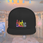 Flat Bill Snapback Hat — Embroidered Logo